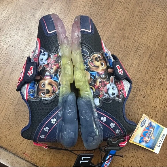 Paw Patrol Kids Sneakers - Black, Red, and Blue light up - Picture 9 of 11